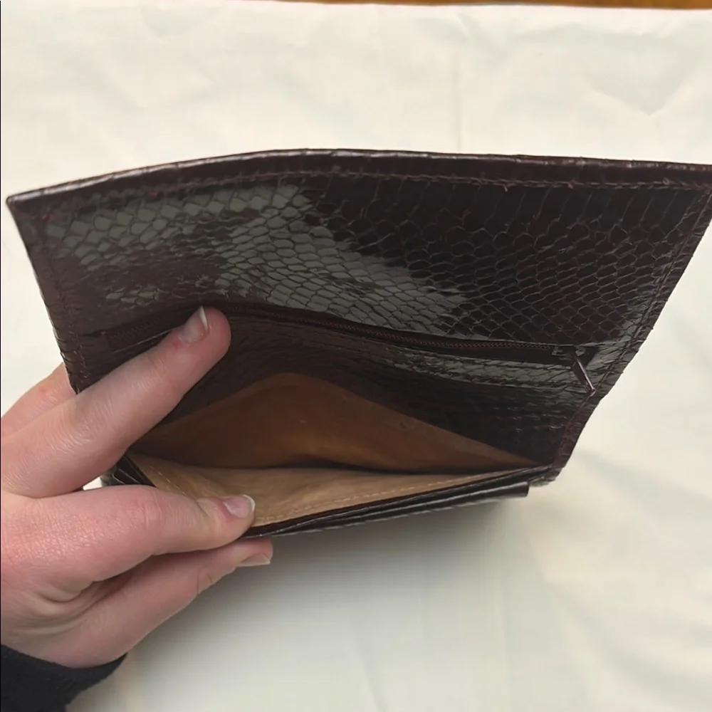 Burgundy snakeskin Wallet
